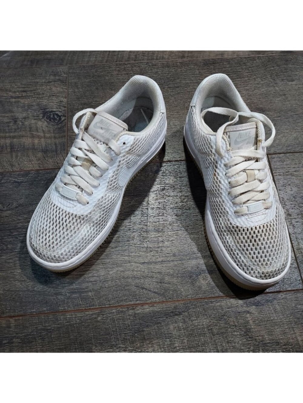 Nike Air Force 1 Upstep SI Particle Rose Athletic Shoes Womens 7.5 White Mesh - Picture 10 of 10